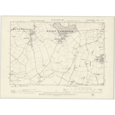 1899 Map of Buckinghamshire V.NW, 1900 Print