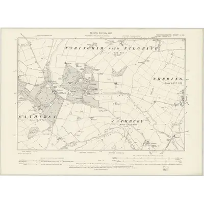 1899 Map of Buckinghamshire V.SW, 1900 Print