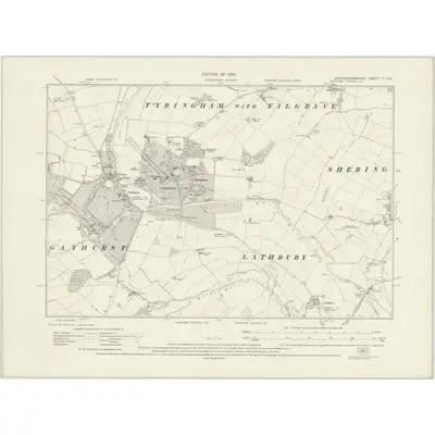 1924 Map of Buckinghamshire V.SW, 1926 Print