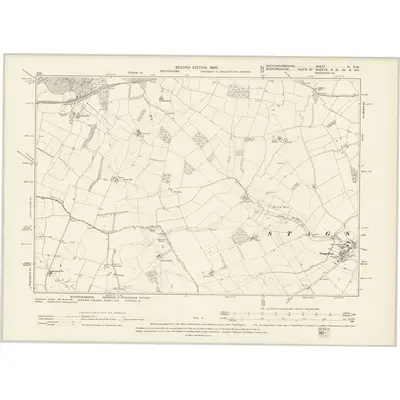 1899 Map of Buckinghamshire VI.NW, 1900 Print