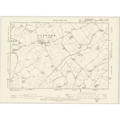 1899 Map of Buckinghamshire VI.SW, 1900 Print