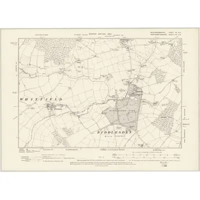 1898 Map of Buckinghamshire VII.SE, 1900 Print