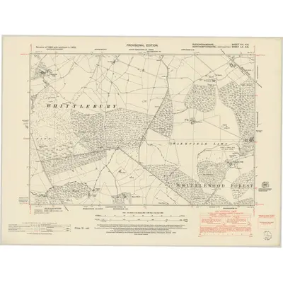 1950 Map of Buckinghamshire VIII.NE, 1952 Print