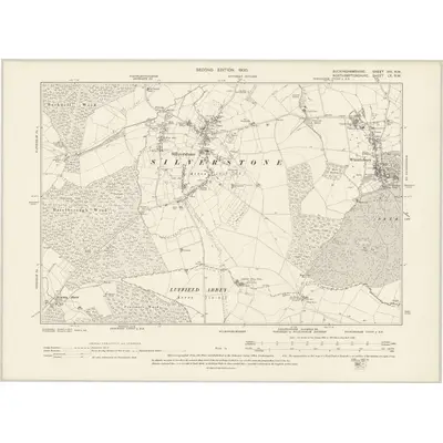 1899 Map of Buckinghamshire VIII.NW, 1900 Print