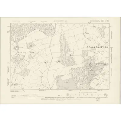 1899 Map of Buckinghamshire VIII.SW, 1900 Print
