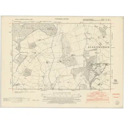1950 Map of Buckinghamshire VIII.SW, 1952 Print
