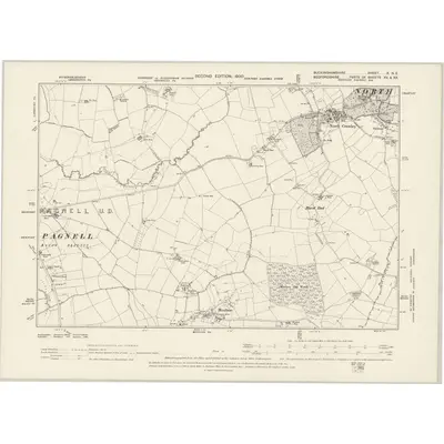 1898 Map of Buckinghamshire X.NE, 1900 Print