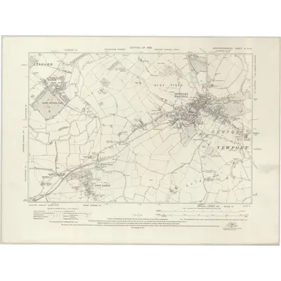 1924 Map of Buckinghamshire X.NW, 1926 Print
