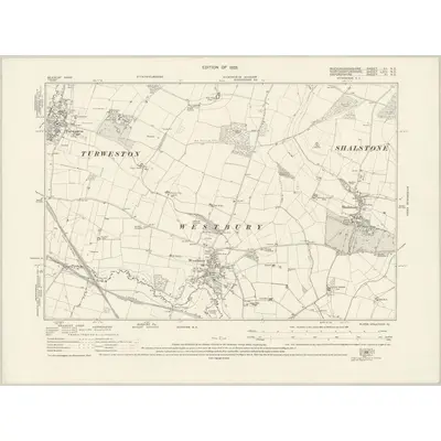 1920 Map of Buckinghamshire XII.NE, 1923 Print
