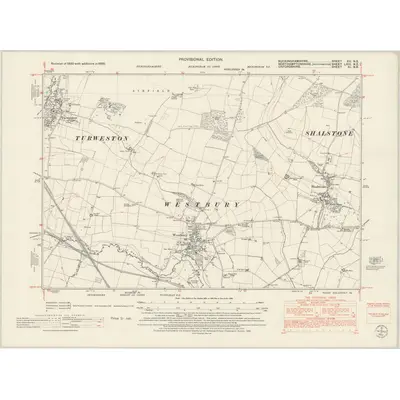 1950 Map of Buckinghamshire XII.NE, 1952 Print