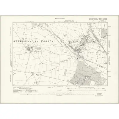 1920 Map of Buckinghamshire XII.NW, 1923 Print