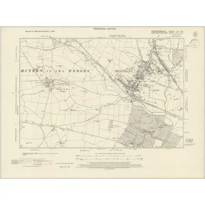 1938 Map of Buckinghamshire XII.NW, 1944 Print