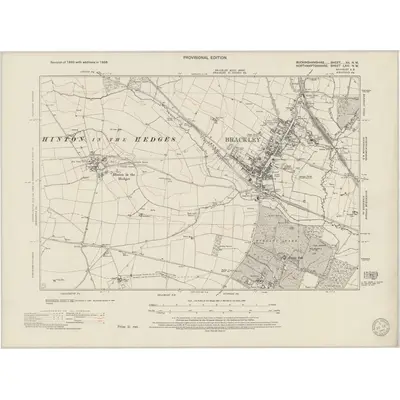 1938 Map of Buckinghamshire XII.NW, 1949 Print