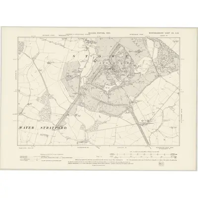 1899 Map of Buckinghamshire XIII.NW, 1900 Print