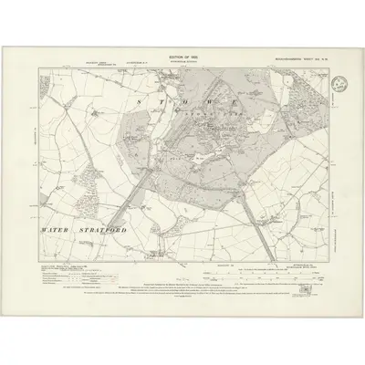 1920 Map of Buckinghamshire XIII.NW, 1923 Print