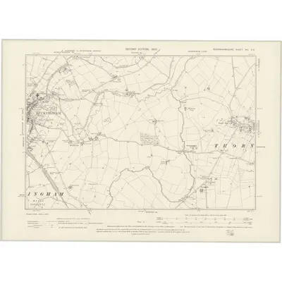 1898 Map of Buckinghamshire XIII.SE, 1900 Print