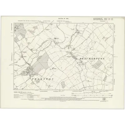 1923 Map of Buckinghamshire XIV.NW, 1926 Print
