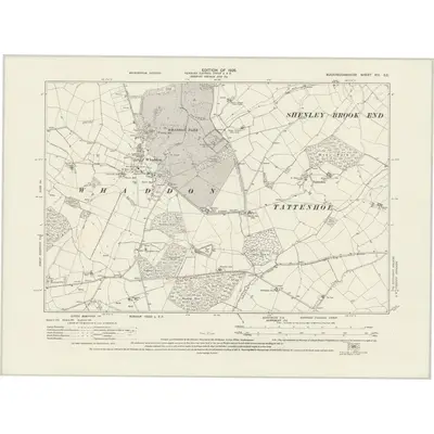 1923 Map of Buckinghamshire XIV.SE, 1926 Print