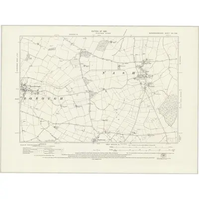 1923 Map of Buckinghamshire XIV.SW, 1926 Print