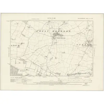 1923 Map of Buckinghamshire XIX.NW, 1926 Print
