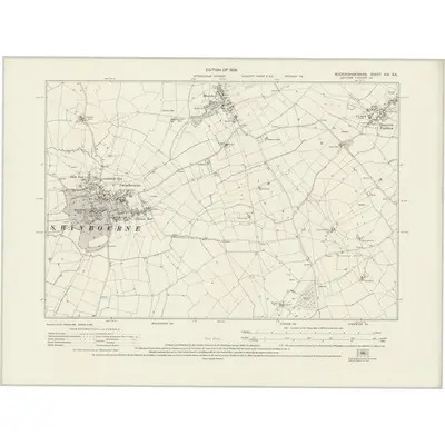 1923 Map of Buckinghamshire XIX.SE, 1926 Print