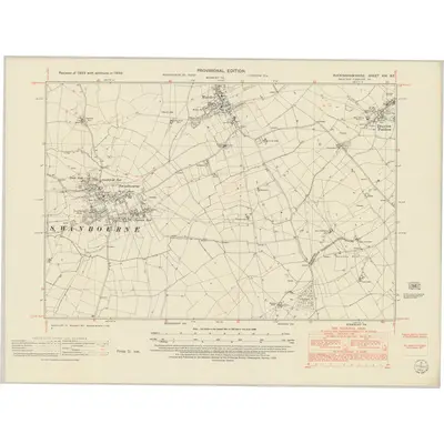 1950 Map of Buckinghamshire XIX.SE, 1952 Print
