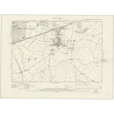 1923 Map of Buckinghamshire XIX.SW, 1926 Print
