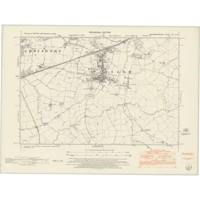 1950 Map of Buckinghamshire XIX.SW, 1952 Print