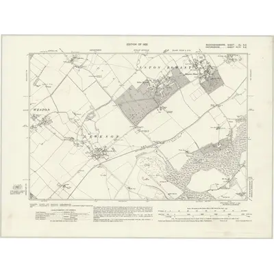 1919 Map of Buckinghamshire XL.NE, 1922 Print