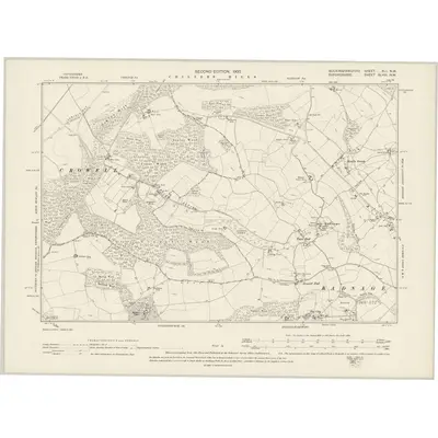 1897 Map of Buckinghamshire XLI.NW, 1900 Print