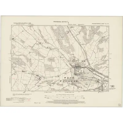 1938 Map of Buckinghamshire XLI.SE, 1944 Print