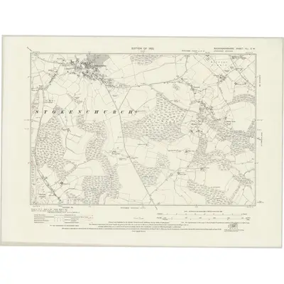 1919 Map of Buckinghamshire XLI.SW, 1922 Print
