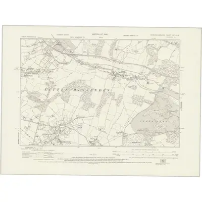 1923 Map of Buckinghamshire XLII.NE, 1926 Print