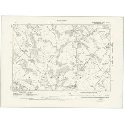 1923 Map of Buckinghamshire XLII.NW, 1926 Print