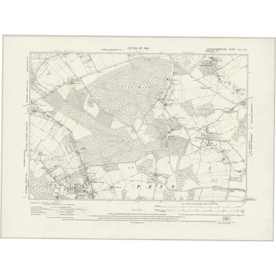 1923 Map of Buckinghamshire XLII.SE, 1926 Print