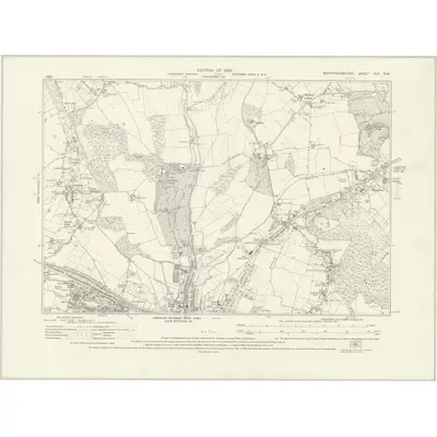 1923 Map of Buckinghamshire XLII.SW, 1926 Print