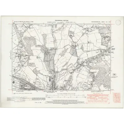 1938 Map of Buckinghamshire XLII.SW, 1946 Print