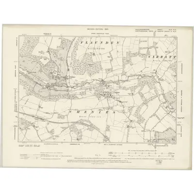 1897 Map of Buckinghamshire XLIII.NE, 1900 Print