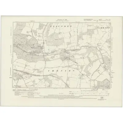 1923 Map of Buckinghamshire XLIII.NE, 1926 Print