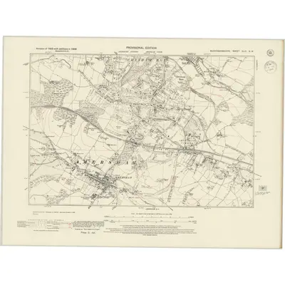 1938 Map of Buckinghamshire XLIII.NW, 1944 Print