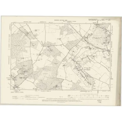 1897 Map of Buckinghamshire XLIII.SE, 1900 Print