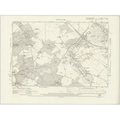 1923 Map of Buckinghamshire XLIII.SE, 1926 Print