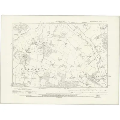 1923 Map of Buckinghamshire XLIII.SW, 1925 Print