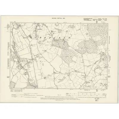 1897 Map of Buckinghamshire XLIX.SW, 1900 Print
