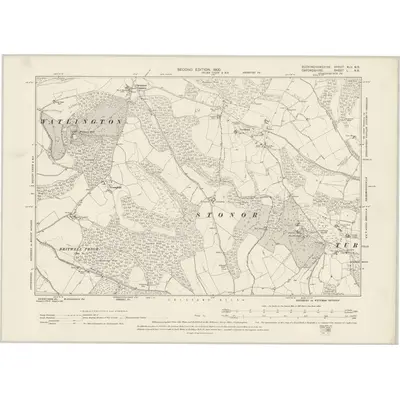 1897 Map of Buckinghamshire XLV.NE, 1900 Print