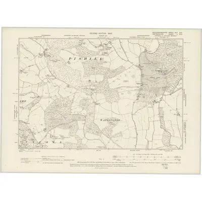 1897 Map of Buckinghamshire XLV.SE, 1900 Print