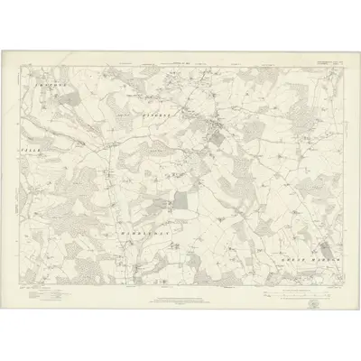 1919 Map of Buckinghamshire XLVI, 1922 Print
