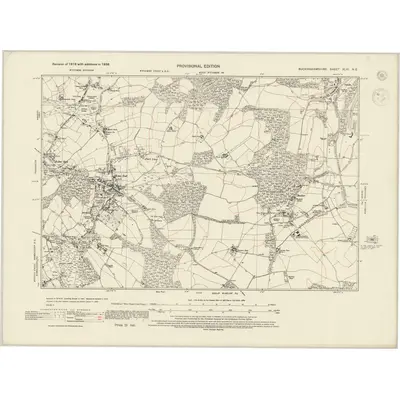 1938 Map of Buckinghamshire XLVI.NE, 1944 Print