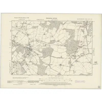 1938 Map of Buckinghamshire XLVI.NE, 1952 Print