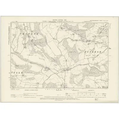 1897 Map of Buckinghamshire XLVI.NW, 1900 Print